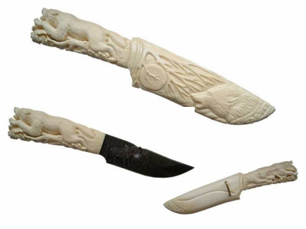 Нож с ножнами «Волк»